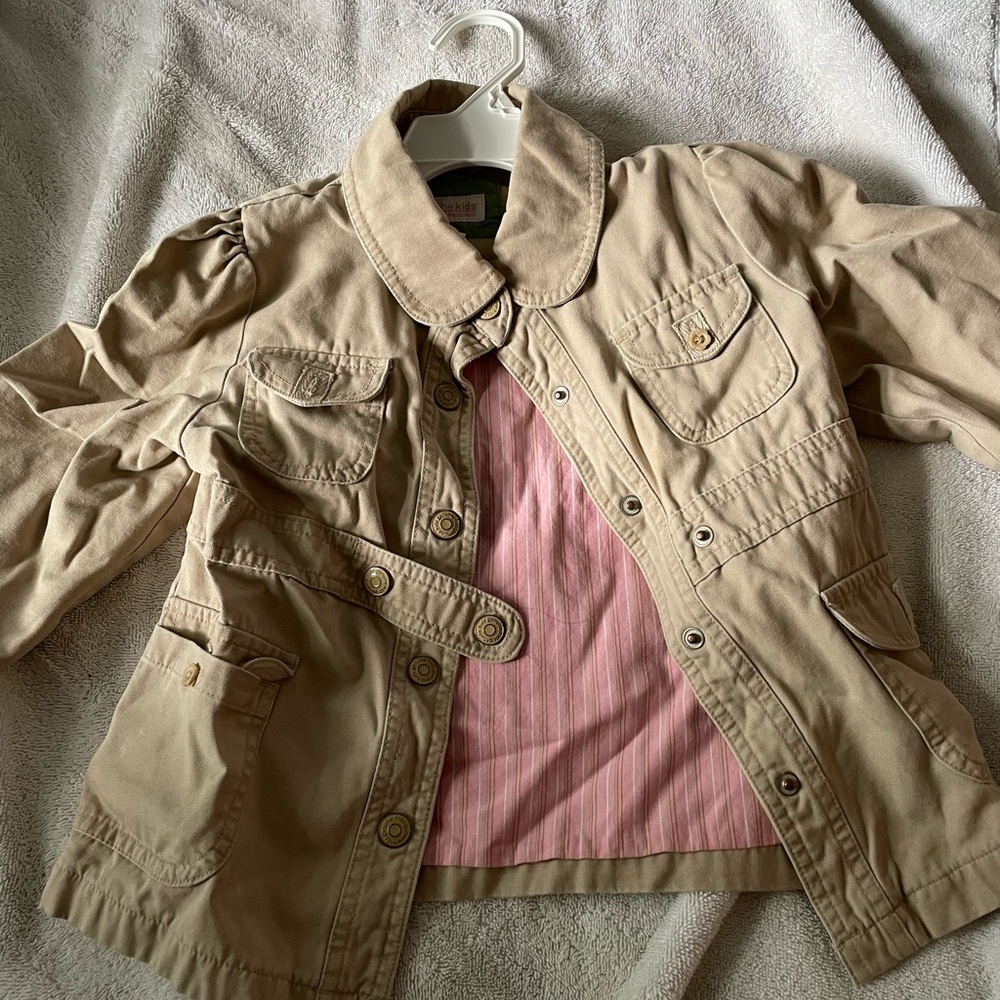 OshKosh B'gosh Tan Jacket with Pink Lining